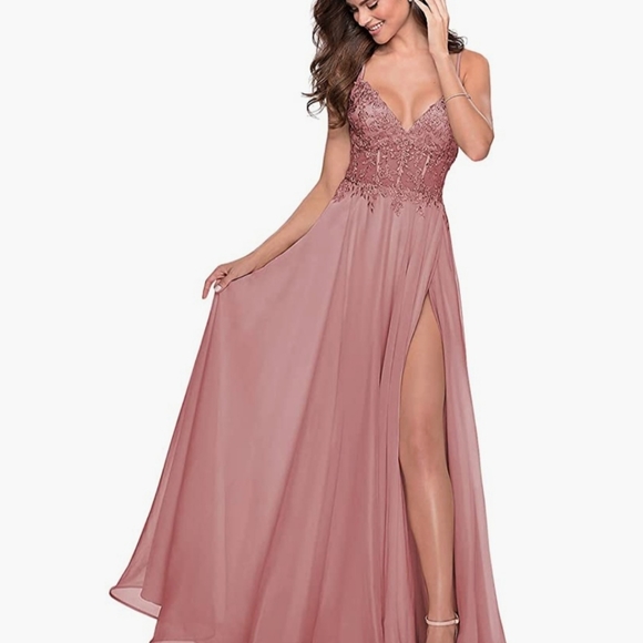 Dusty Rose Long dress - Picture 2 of 2
